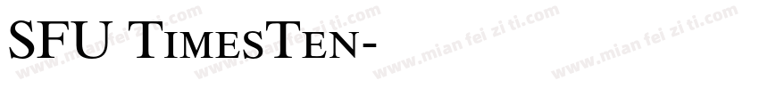 SFU TimesTen字体转换